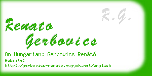 renato gerbovics business card