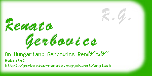 renato gerbovics business card
